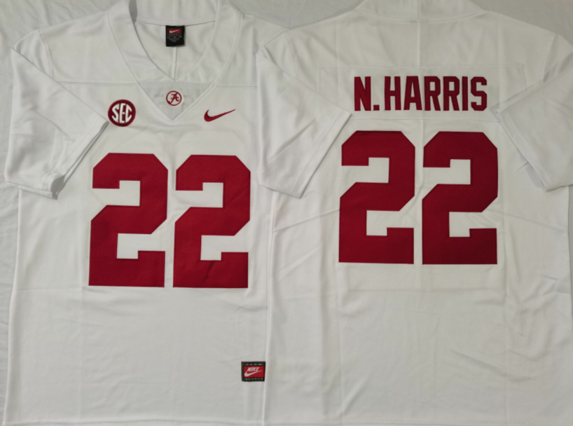 Men's Alabama Crimson Tide Najee Harris #22 White Jersey